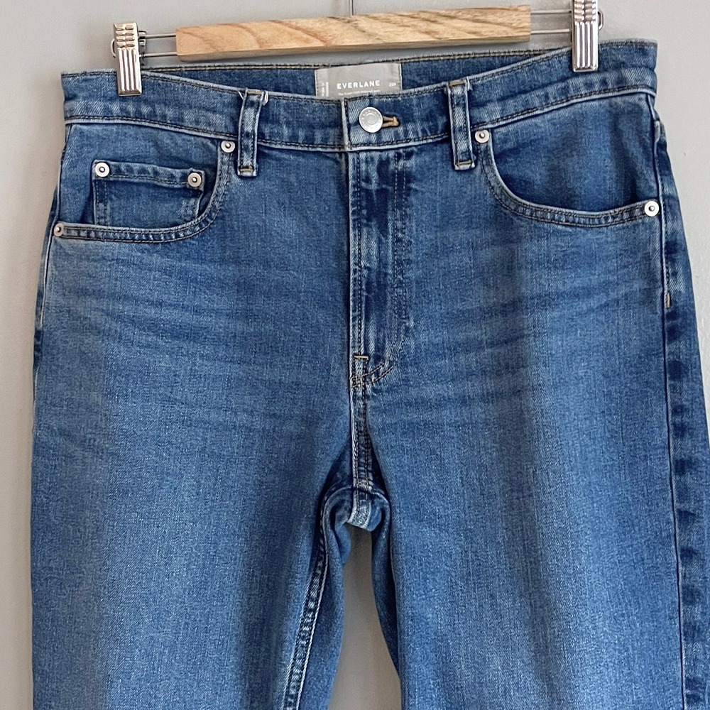 Everlane The Super Soft Relaxed Jean Blue Organic Cotton Denim Mid Rise Size 29 - Picture 5 of 12